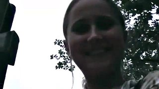 German teen picked up her first porn casting
