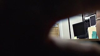 Petite asian pawnshop cockriding in store