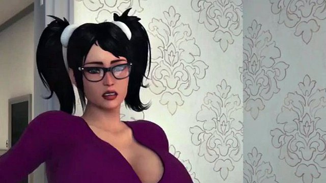 Tattooed babes with glasses have futa sex in the locker room