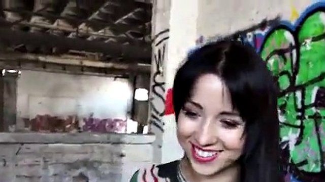 Sexy Russian teen Taissia Shanti gets down on her knees to suck cock for money