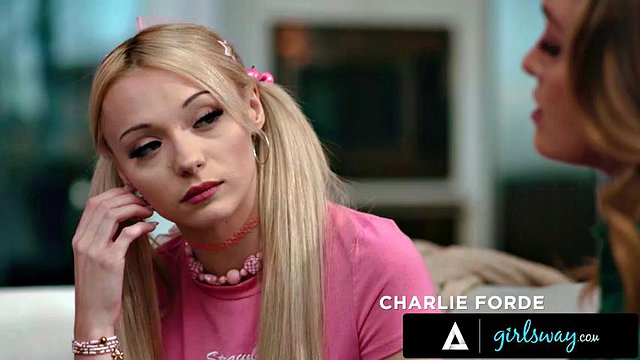 GIRLSWAY - Angry MILFs Serene Siren & Charlie Forde Give Stepdaughter Cecelia Taylor A Good Spanking