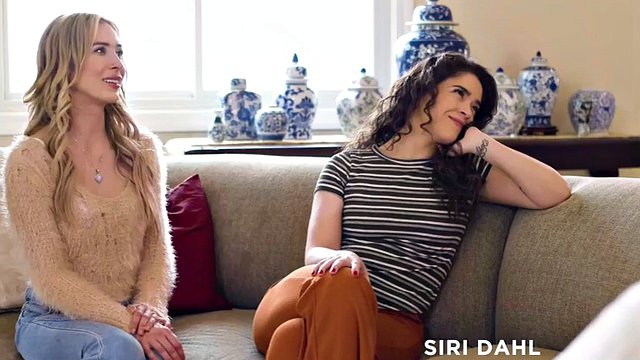 GIRLSWAY - Caring MILF PAWG Siri Dahl surprises her stepdaughter Hazel Moore with her ex-babysitters