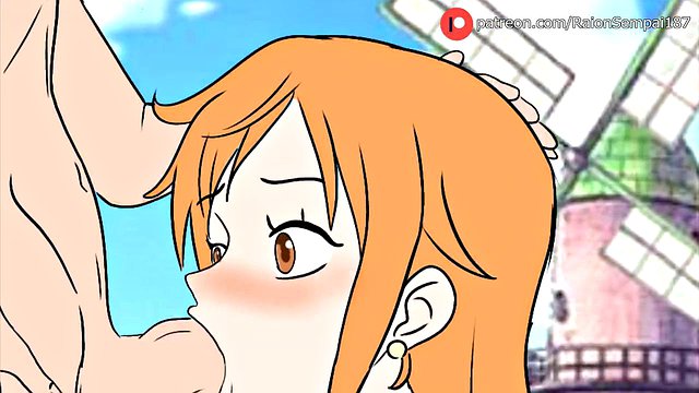 EroPurgatory'den Nami, Nico Robin'in Büyük Aletini Yiyip Bitiriyor