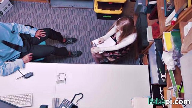 Doll looking teen bareback table fucked by fake shop manager: Blowjob, Doggy & Deep Throat Porn