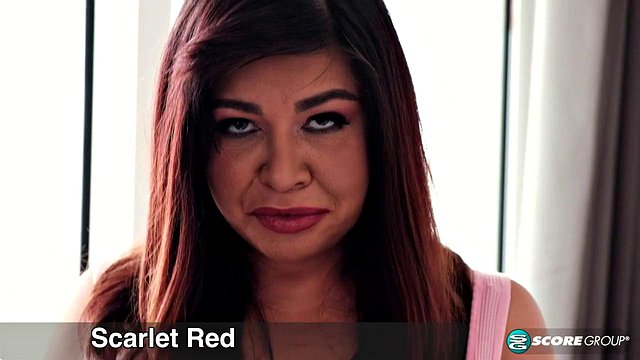 Scarlet Red's Tiny Braless Tit Test