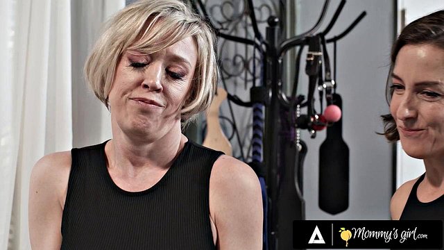 MOMMY'S GIRL - Babe Aria Sloane Gets Tied Up & Fucked By Hot MILFs Dee Williams & Elise Graves