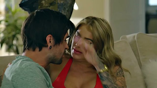 Busty MILF gets her pierced pussy banged by her BF