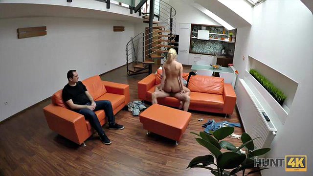 HUNT4K. Blue-eyed miss isnt against pickup and sex with stranger: Blowjob, Missonary & Teen Porn