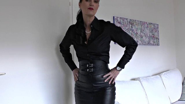 Lady Victoria Valente's Leather Femdom Wide Tight Belt