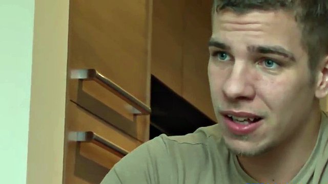 Brit duo muscled gay fuck at home