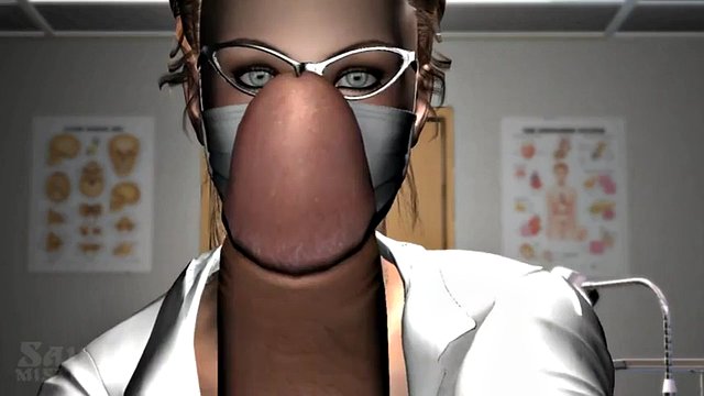 animated gloved nurse