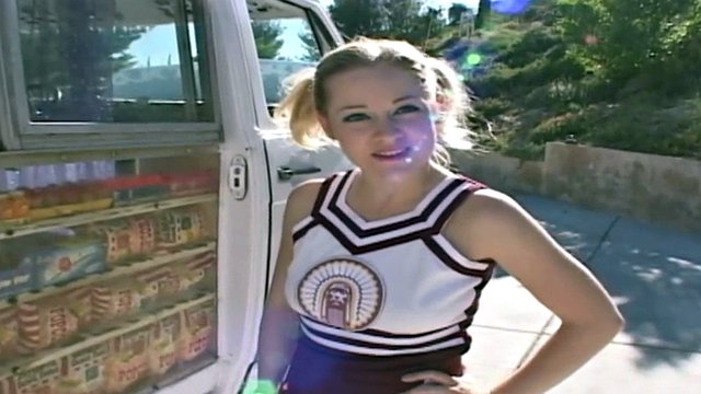 Cheerleader Cindi Loo facial and fucked part 1