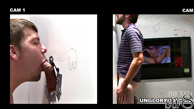 Baited straight cocksucked in gloryhole