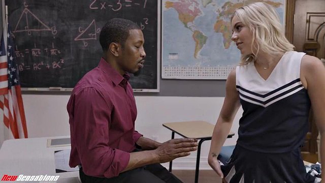 NEW SENSATIONS - Naughty College Cheerleader Wants a Different Kind of Tutoring From Her Black Teacher (18+): Porn