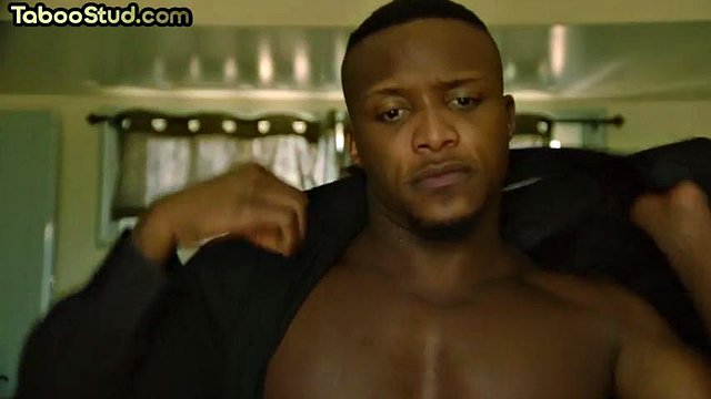 Muscled ebony jock cocksucking his lover