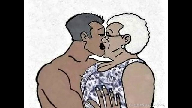 Black granny loves anal! Animated cartoon!
