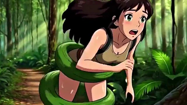 Boobs Lover Bound by Teasing Vines in Hentai: Busty Explorer Teases Big Tits and Big Ass