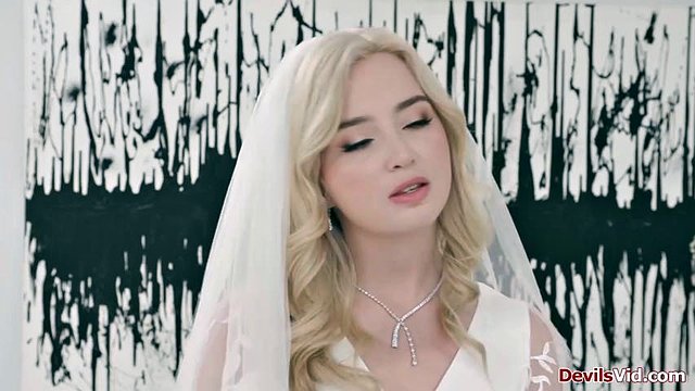 Blonde bride fucked by stepbro in law before wedding starts