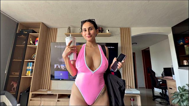 Jenifer Play's Roomate Shames Him After Massive Russian Cock Pounds Her Pussy in Steamy Pool Photosho