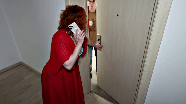 Give Me This Gift! - Big Tits Redhead Milf Fucks Delivery Man. (Indigo Sin)