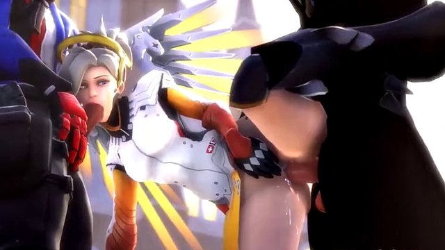 3D-Sex-Zusammenstellung – Helden von Overwatch ficken zu dritt