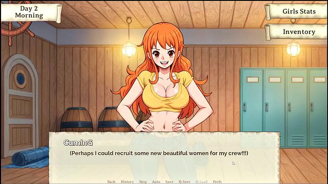 Lusty Buccaneers Parody Hentai Game Ep.2 Nami is stripping for the right amount of gold !