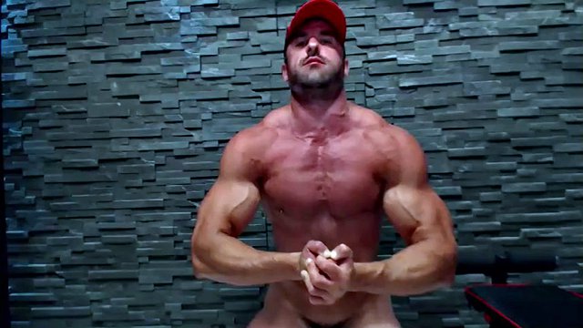 Muscular bodybuilder posing naked - Special