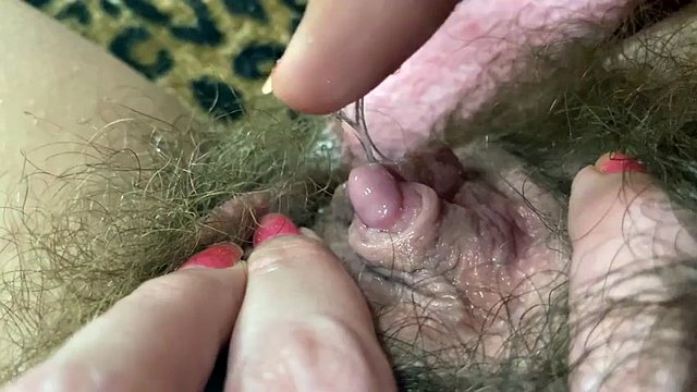 huge clit fake vagina masturbation closeup wet orgasm fetish hairy