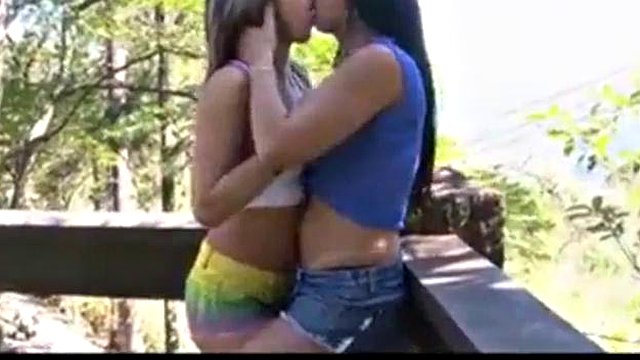 Brazilian lesbian kissing