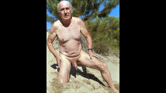 Grandpa beach nude pictorial