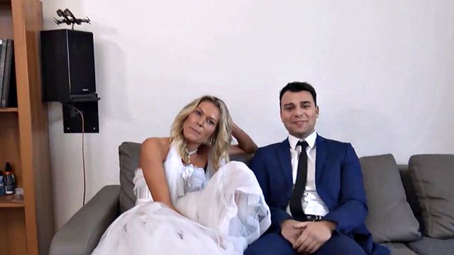 DEBT4k. Collector has sex with a blonde in front of her future husband