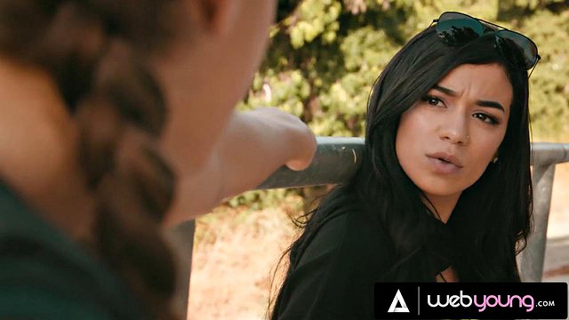 College Vixens Savannah Sixx and Gia Derza Strip Naked by the Pool, Slam Wet Pussies and
