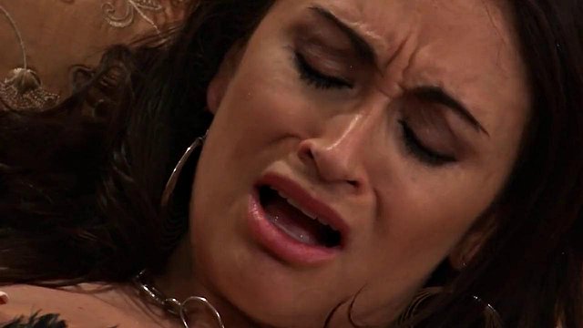 Brunette MILF Claudia Valentine Gets Fucked Hard by Aaron Wilcox Before Cum Drenches Her Big