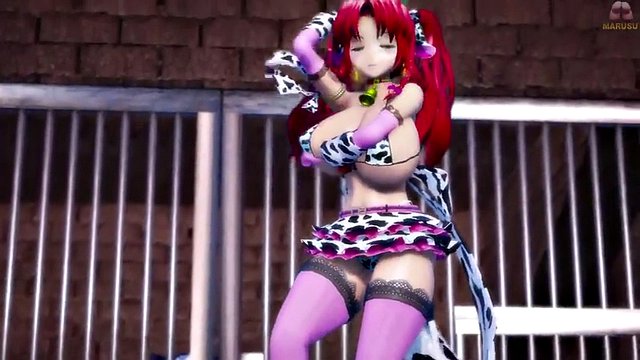 mmd massive tits cowgirl dances in prison