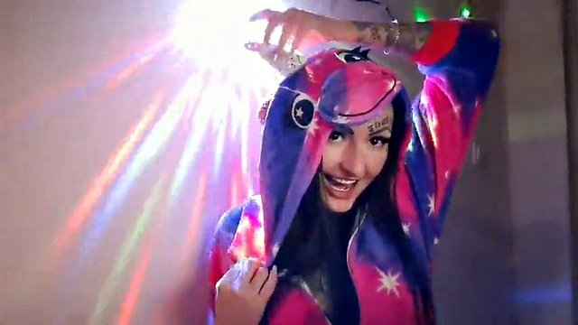 Dominatrix Nika in unicorn pajamas will tell and show you on her horn how you are going to jerk off today. Jerk off instruction