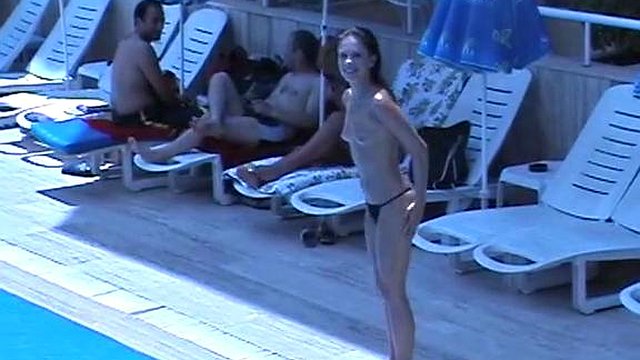 Nice amateur couple beach fun