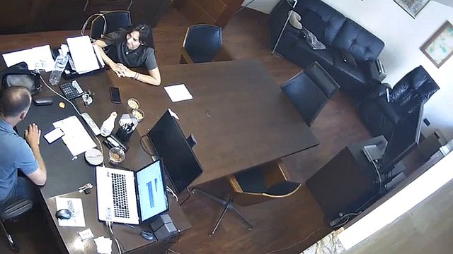 Russian boss fucks secretary in the office on hidden cam