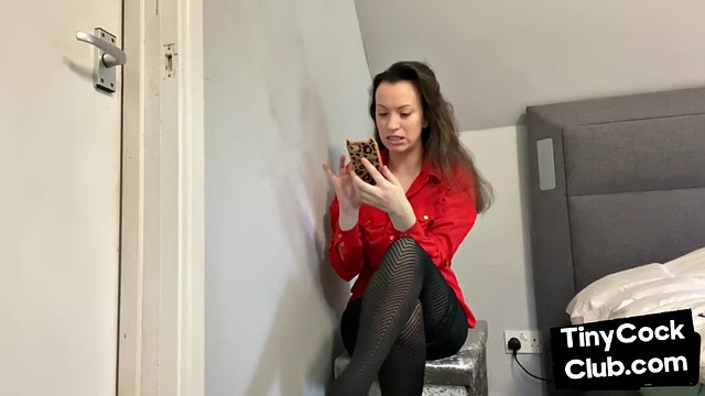 SPH femdom amateur laughs on small dicks at her home