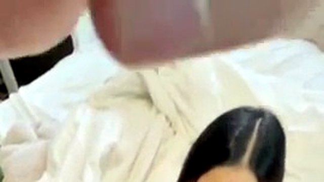 The beautiful girl with black stockings and big breasts eats cock and has sex. She is so happy to see the big cock. She is fucked by Dayang without a condom at home. She gets a blowjob and facial cumshot.