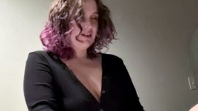 curvy domme pegs trans sub slut in hotel with her strap on