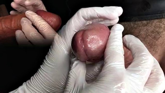 Medical examination of the urethra and collection of a sperm sample. PiP swap - View II