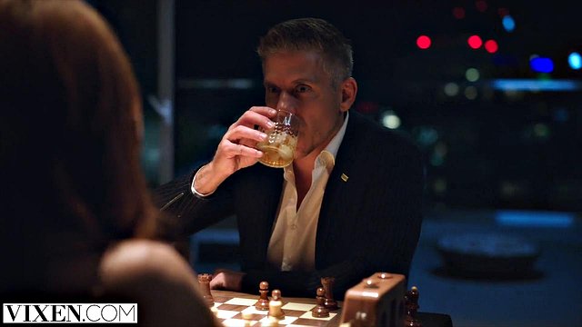 Vanna Bardot's Brunette Blowjob in Chess Face-Sitting Fuck