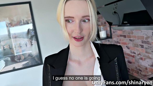 Fucking Hot Coworker in Kitchen - Titjob Cum On Her Big Tits