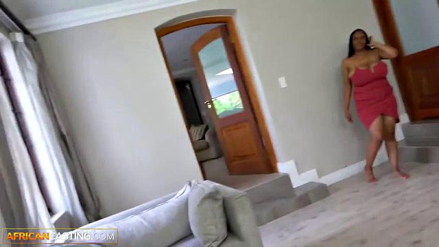 HUGE NATURAL TITS Ebony BBW Drilled Deep By BWC Producer In Couch Casting: Porn