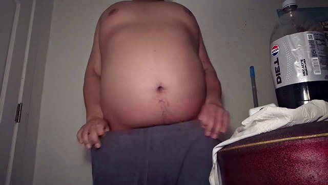 Chubby Muscle Ball Belly Blows Up Fast