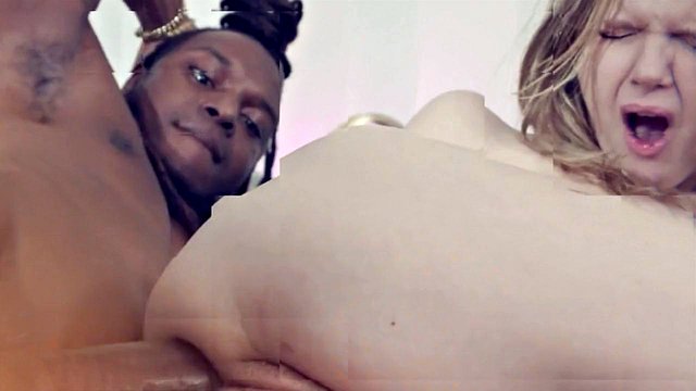 Bosom-Titted Mellanie Monroe Takes Brutal Double Penetration from Two Massive Cocks as Cuck