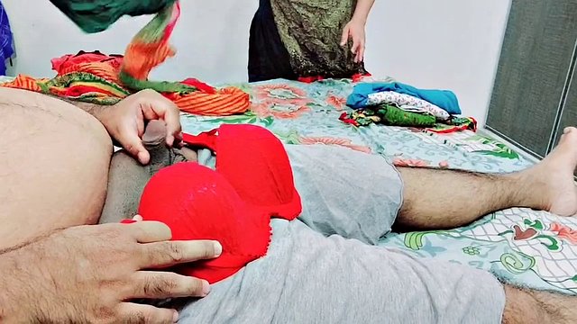 Desi Mom Catches Stepson Masturbating On Her Bra Panty Than Helping Him To Cum With Clear Hindi Voice Romantic