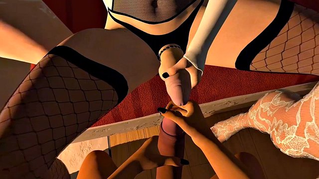VR Futanari Taker POV Dörtlü Handjobs 3