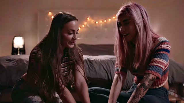 20 year old lesbos with small tits lick each other's wet pussies