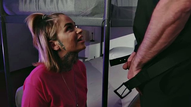 Shy church student swallows priest's cock in sinful dorm